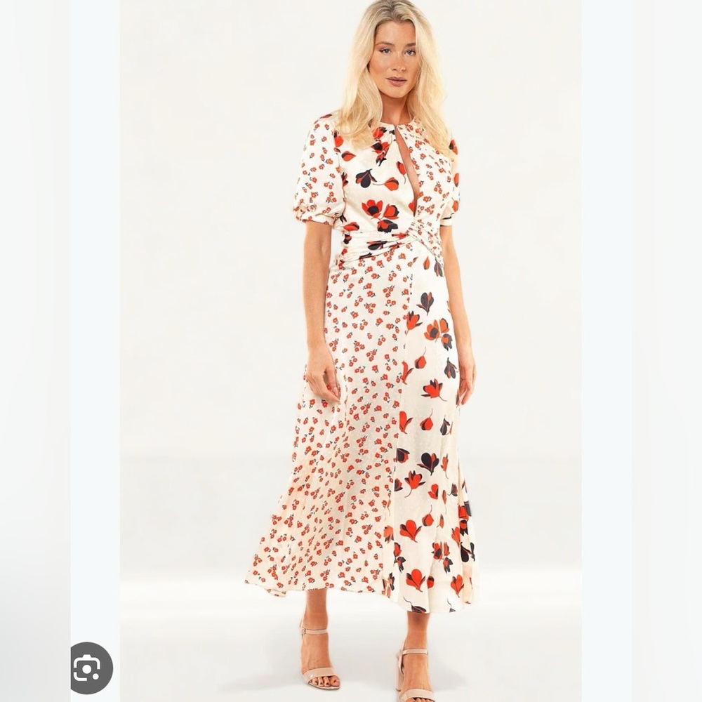 Self-portrait Floral Satin Dress